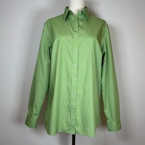 Lands' End Green Button-Up Shirt